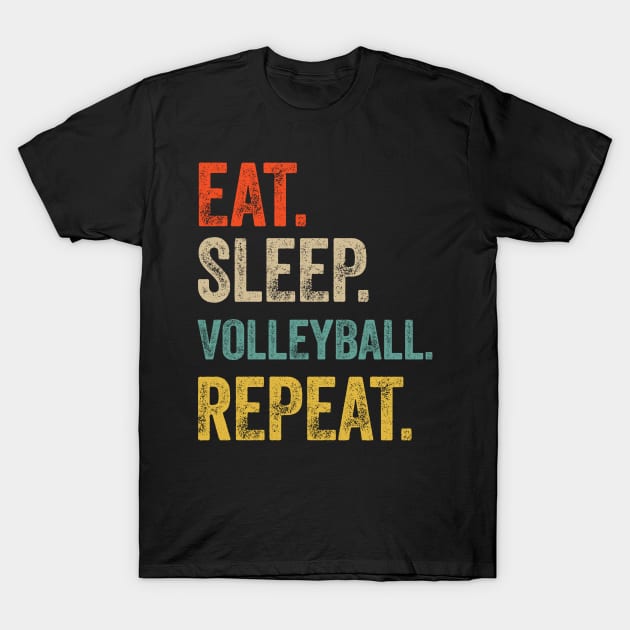 Eat sleep volleyball repeat retro vintage T-Shirt by Lyume